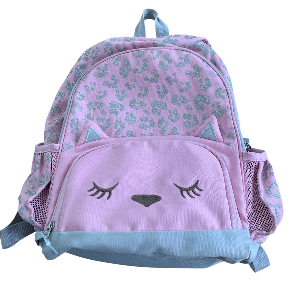 🎀 Pottery Barn Kids Mackenzie Critter Pink Glitter Kitty Backpack 🎀